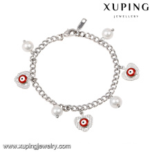 71959 Fashion Lovely Rhodium Couleur Eye Pearl Bijoux Promotionnel Bracelet